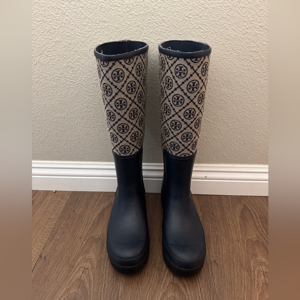 Tory Burch monogram rainboots